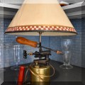 DL01. Antiqe blow torch converted into a lamp. 